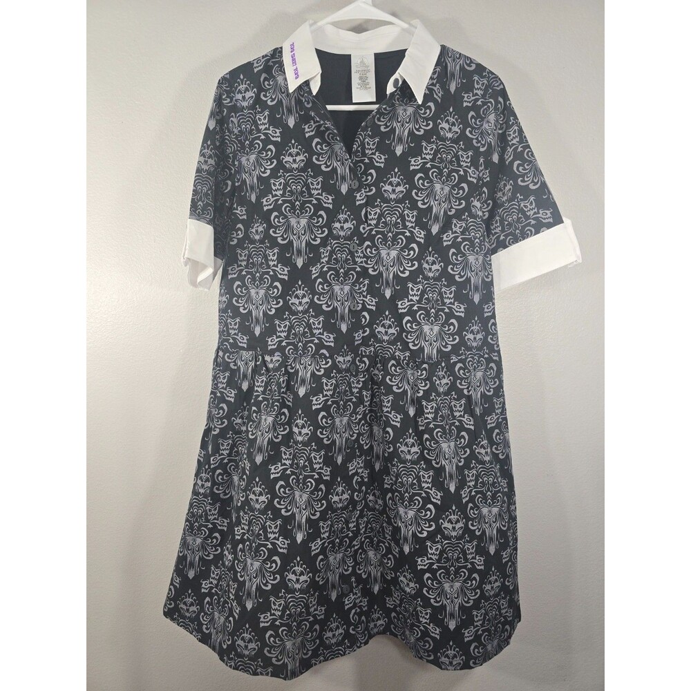Disney Parks Haunted Mansion Wallpaper Dress Glow in the Dark Small NWT BC